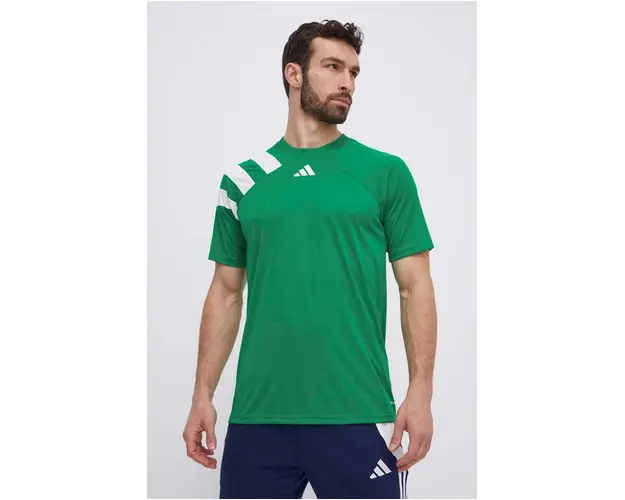 adidas Performance tricou de antrenament Fortore 23 culoarea verde, cu imprimeu, IT5655