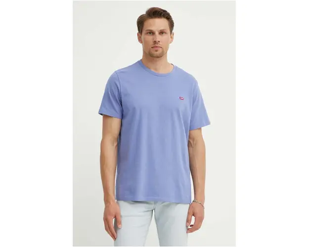 Levi's tricou din bumbac barbati, culoarea violet, neted