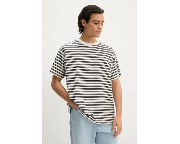 Levi's tricou din bumbac barbati, culoarea alb, modelator