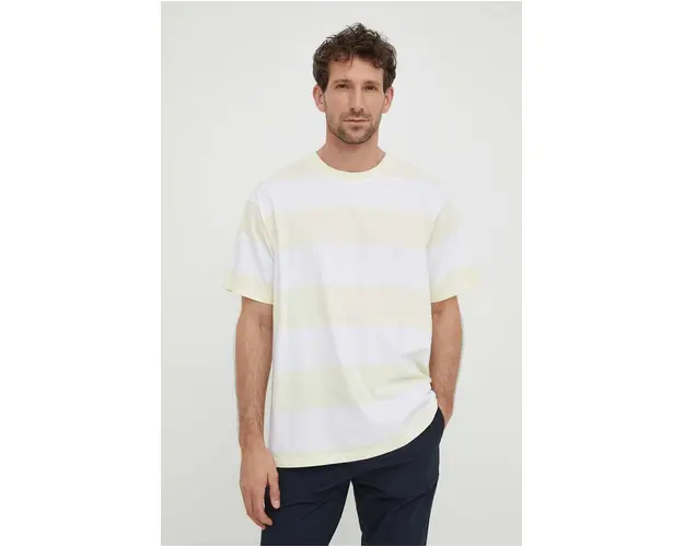Levi's tricou din bumbac barbati, culoarea galben, modelator