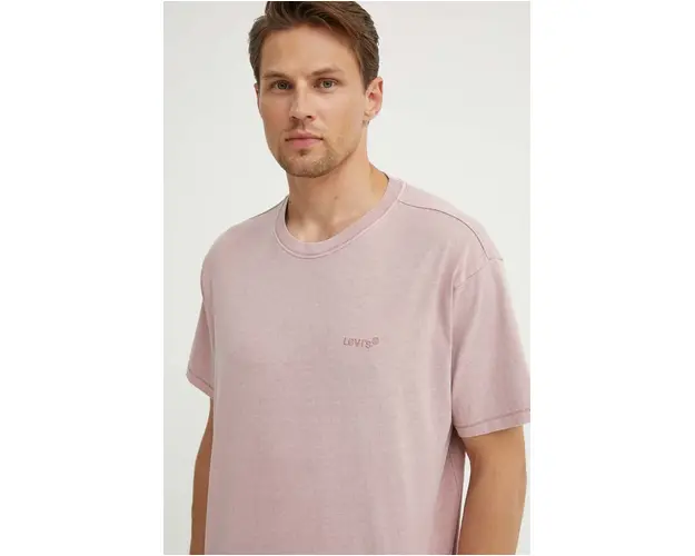 Levi's tricou din bumbac barbati, culoarea roz, modelator