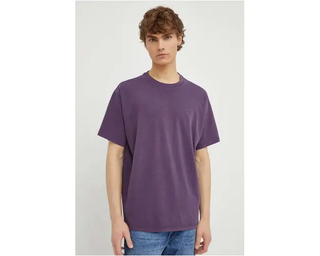 Levi's tricou din bumbac barbati, culoarea violet, modelator