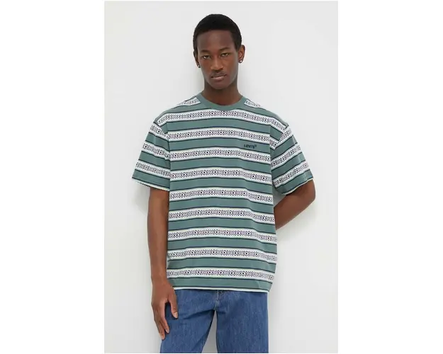 Levi's tricou din bumbac barbati, culoarea galben, modelator