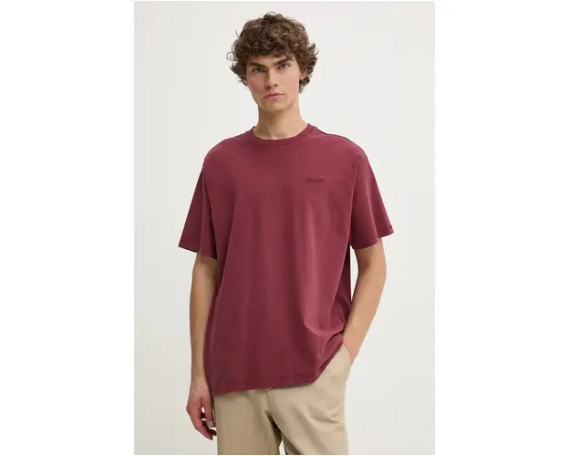 Levi's tricou din bumbac barbati, culoarea bordo, modelator