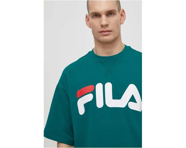 Fila tricou Lowell barbati, culoarea verde, cu imprimeu, FAM0655