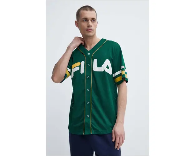 Fila tricou Lashio barbati, culoarea verde, cu imprimeu, FAM0652