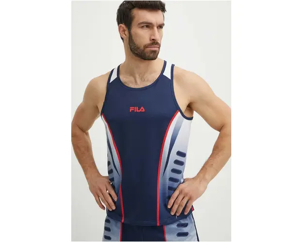 Fila tricou de alergare Riez culoarea albastru marin, FAM0637