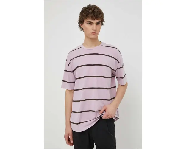 Samsoe Samsoe tricou barbati, culoarea roz, modelator