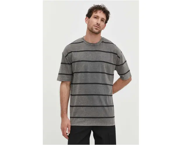 Samsoe Samsoe tricou barbati, culoarea gri, modelator