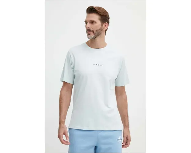 Pepe Jeans tricou din bumbac Eggo barbati, cu imprimeu