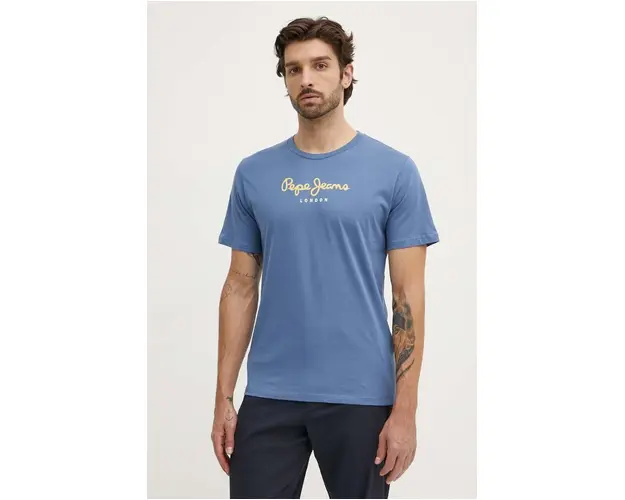 Pepe Jeans tricou din bumbac Eggo barbati, cu imprimeu