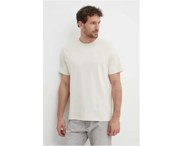 Pepe Jeans tricou din bumbac Connor barbati, culoarea gri, neted