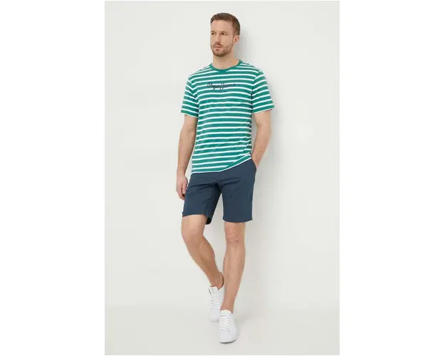 Pepe Jeans tricou din bumbac barbati, culoarea verde, modelator