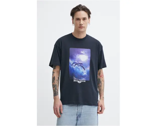 Billabong tricou din bumbac barbati, culoarea negru, cu imprimeu, ABYZT02283