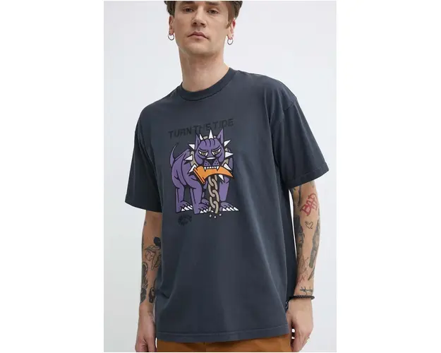 Billabong tricou din bumbac barbati, culoarea negru, cu imprimeu, ABYZT02237