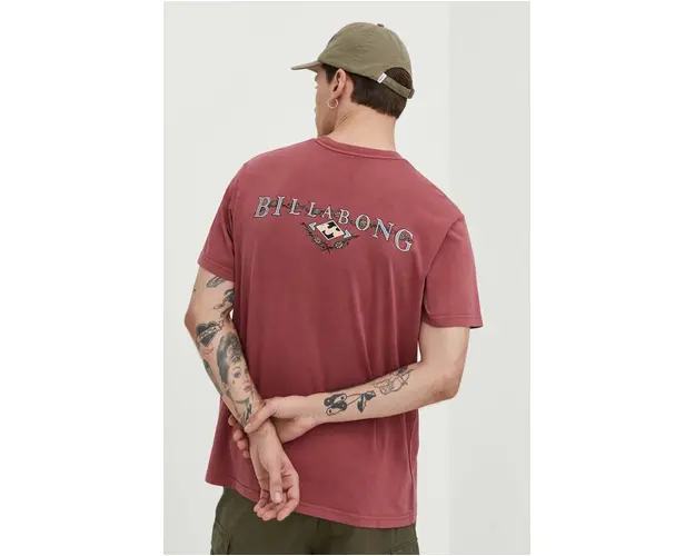 Billabong tricou din bumbac barbati, culoarea roz, cu imprimeu