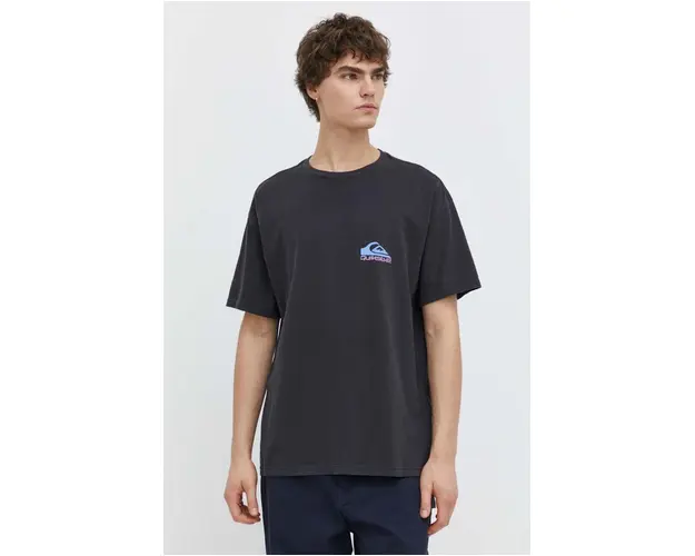 Quiksilver tricou din bumbac barbati, culoarea negru, cu imprimeu