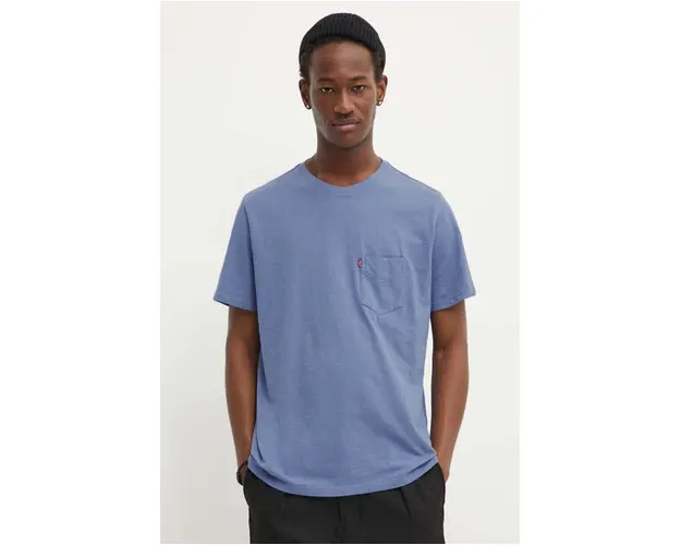 Levi's tricou din bumbac barbati, culoarea violet, modelator