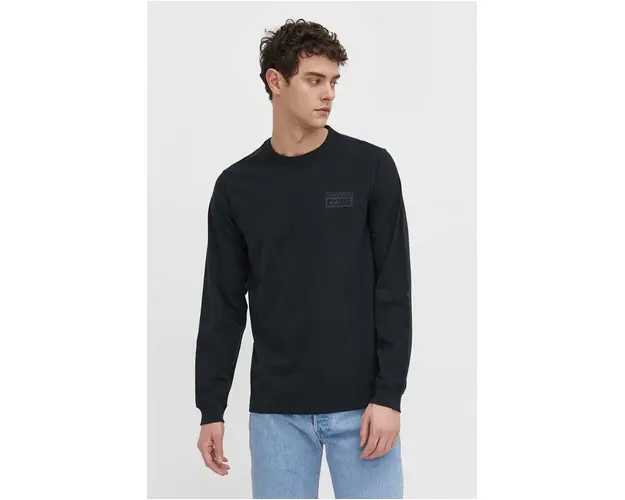 Converse longsleeve din bumbac culoarea negru, cu imprimeu