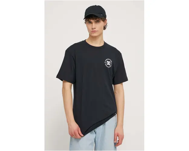DC tricou din bumbac barbati, culoarea negru, cu imprimeu
