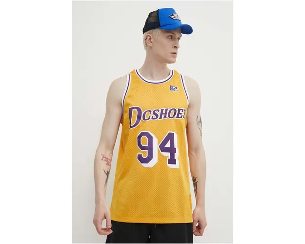 DC tricou barbati, culoarea galben, ADYKT03229