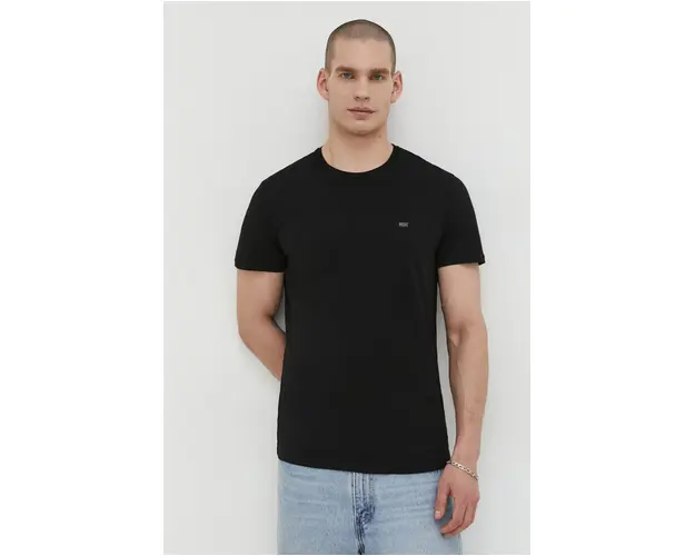 Diesel tricou din bumbac 3-pack barbati, culoarea negru, uni 00SPDG.0LIAD