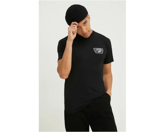 Vans tricou din bumbac barbati, culoarea negru, cu imprimeu