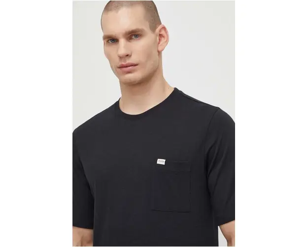 Fjallraven tricou din bumbac Fjallraven x Specialized barbati, culoarea negru, neted, F22035