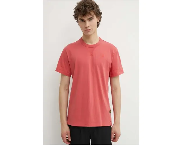 G-Star Raw tricou din bumbac barbati, culoarea rosu, neted
