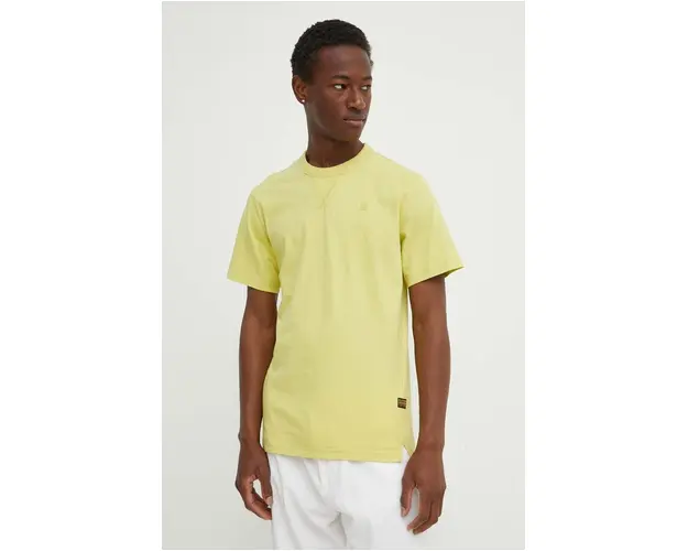 G-Star Raw tricou din bumbac barbati, culoarea alb, neted