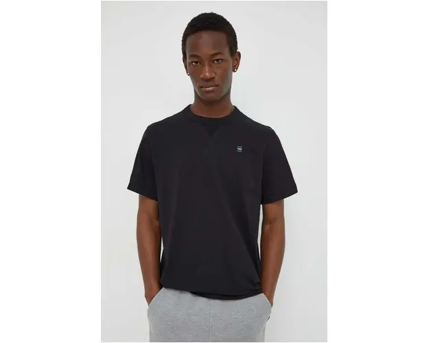 G-Star Raw tricou din bumbac barbati, culoarea negru, neted