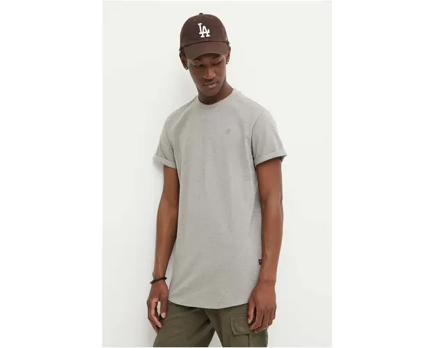 G-Star Raw tricou din bumbac barbati, culoarea bej, neted