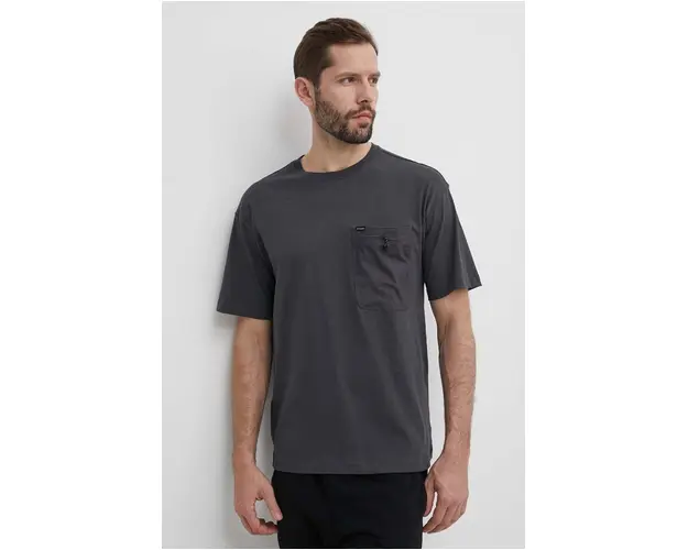 Columbia tricou din bumbac Landroamer barbati, culoarea gri, neted, 2076021