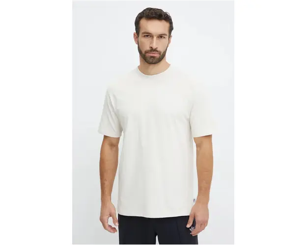 Puma tricou din bumbac MMQ barbati, culoarea bej, neted, 624009