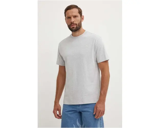 Puma tricou din bumbac MMQ barbati, culoarea gri, uni 624009