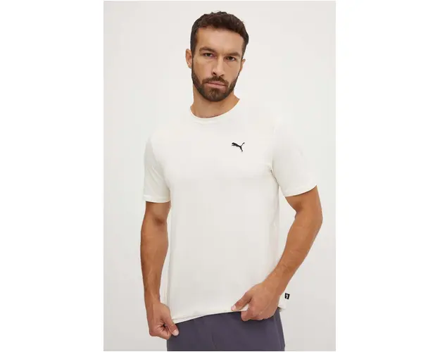 Puma tricou din bumbac BETTER ESSENTIALS barbati, culoarea alb, neted, 675977