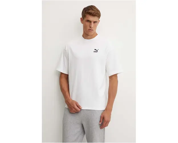 Puma tricou din bumbac BETTER CLASSICS barbati, culoarea alb, cu imprimeu 679188