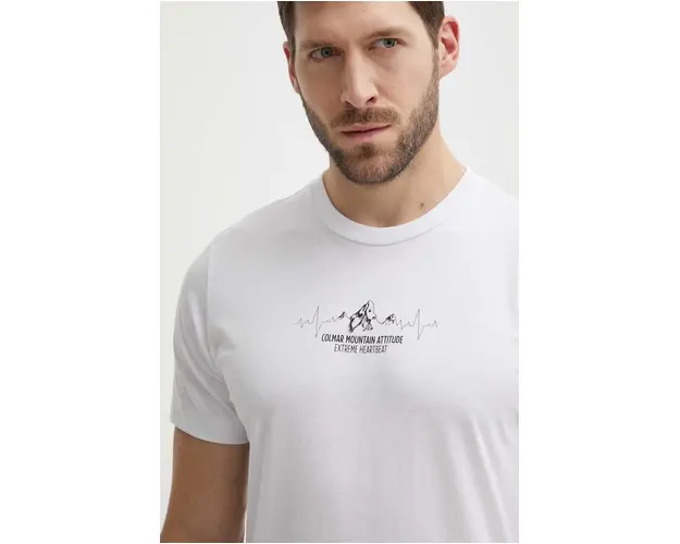 Colmar tricou barbati, culoarea alb, cu imprimeu