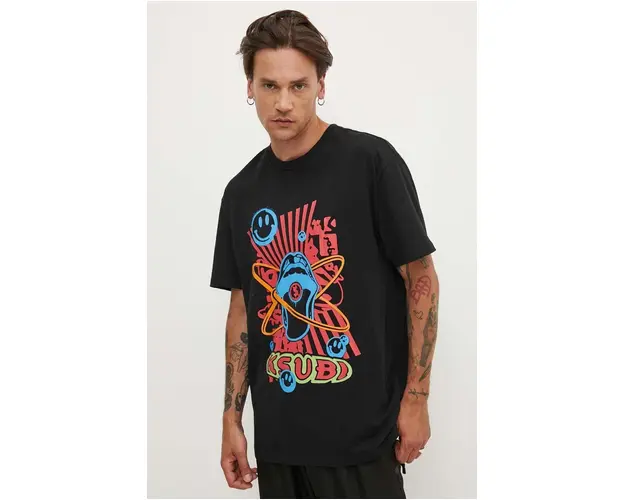 KSUBI tricou din bumbac red pill biggie ss tee barbati, culoarea negru, cu imprimeu, MPS24TE019