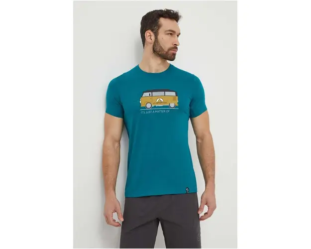 LA Sportiva tricou Van barbati, culoarea verde, cu imprimeu, H47733733