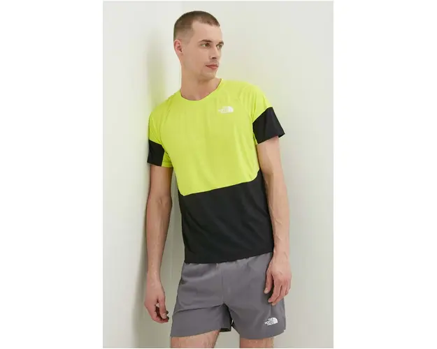 The North Face tricou sport culoarea verde, modelator, NF0A825GWIT1