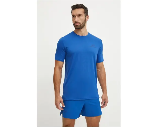 Under Armour tricou de antrenament Rush Energy culoarea albastru marin, neted