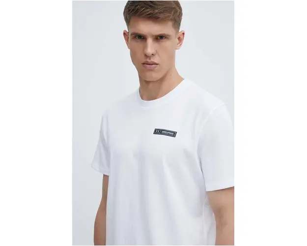 Under Armour tricou barbati, culoarea alb, cu imprimeu