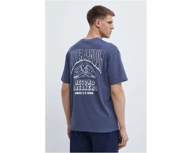 Under Armour tricou barbati, culoarea albastru marin, cu imprimeu