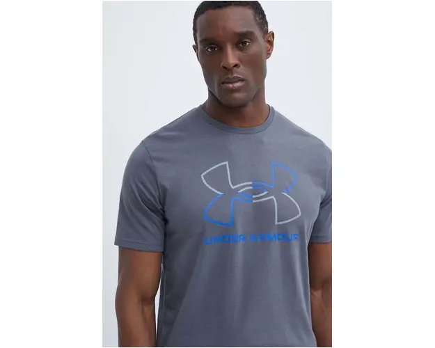 Under Armour tricou barbati, culoarea gri, modelator