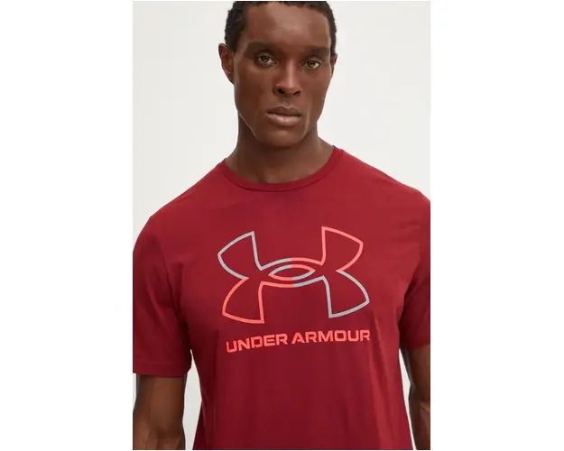 Under Armour tricou barbati, culoarea bordo, modelator