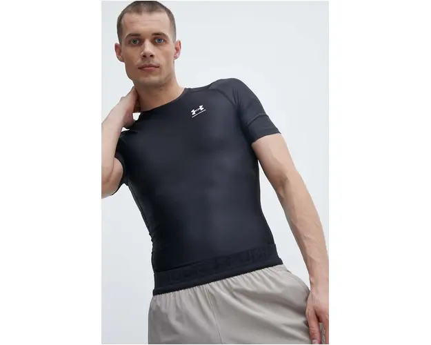 Under Armour tricou de antrenament HG Iso-Chill Compression culoarea negru, neted