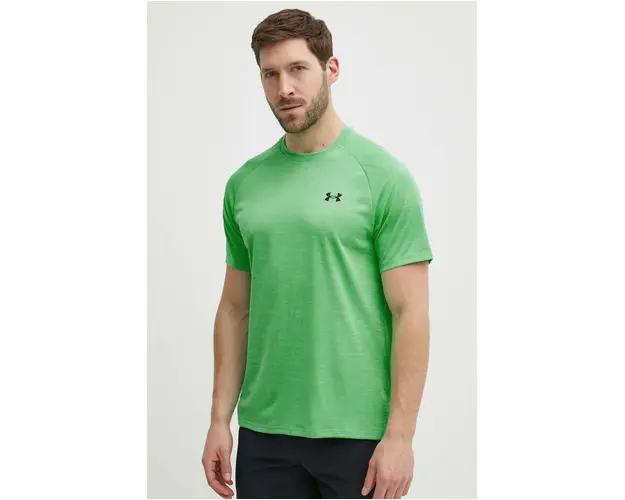 Under Armour tricou de antrenament Tech Textured culoarea verde, melanj