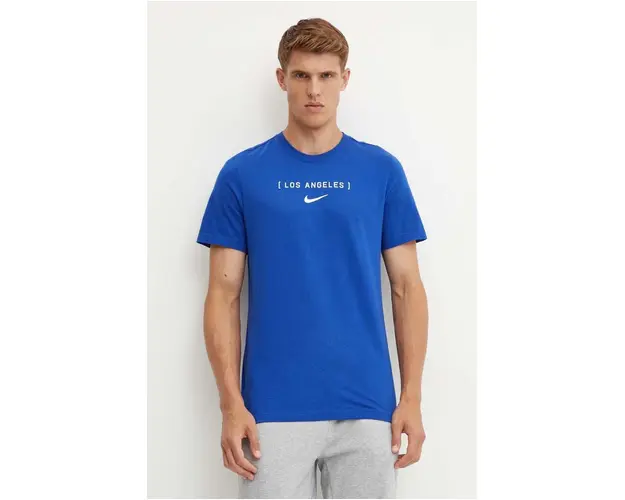 Nike tricou din bumbac Los Angeles Dodgers barbati, cu imprimeu