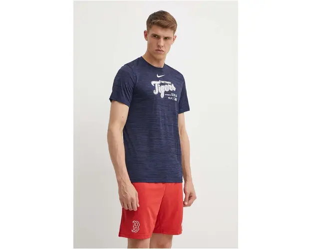 Nike tricou Detroit Tigers barbati, culoarea albastru marin, cu imprimeu